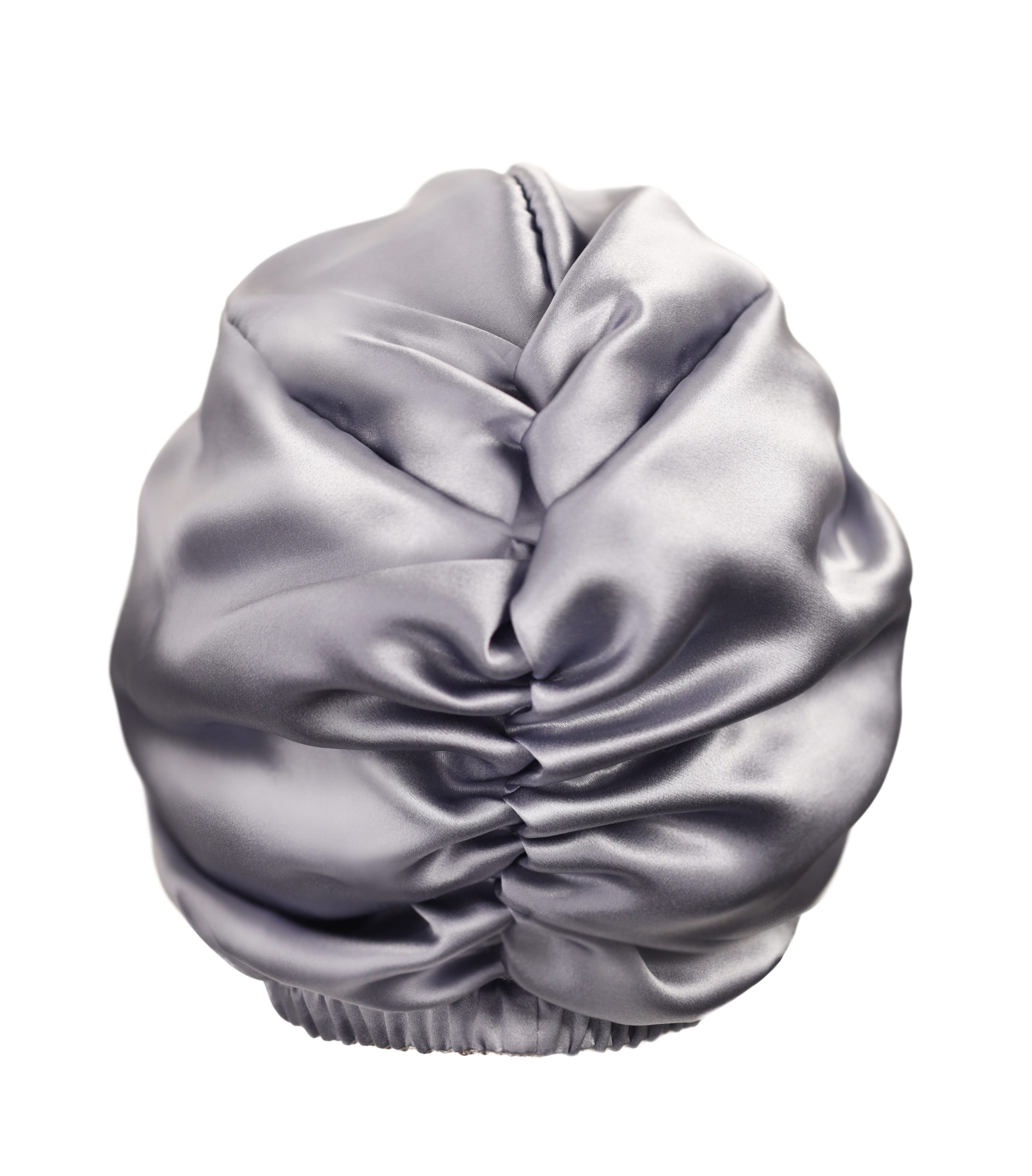 Jedwabny turban do spania dwustronny Szary Kremowy Queen Sleep 1