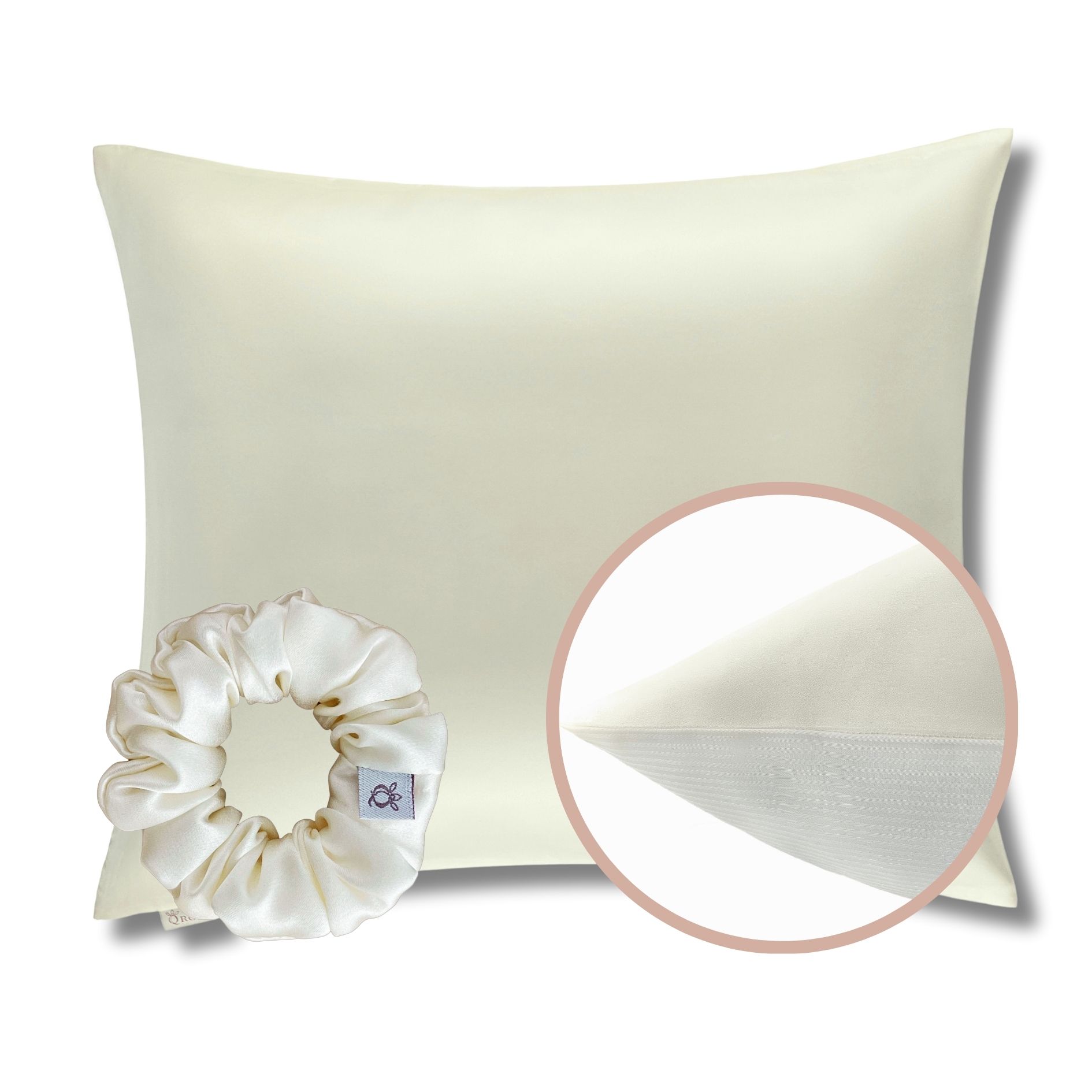 Poszewka Jedwabna 50x60cm z Bawełną + Jedwabna Gumka: Różne Kolory