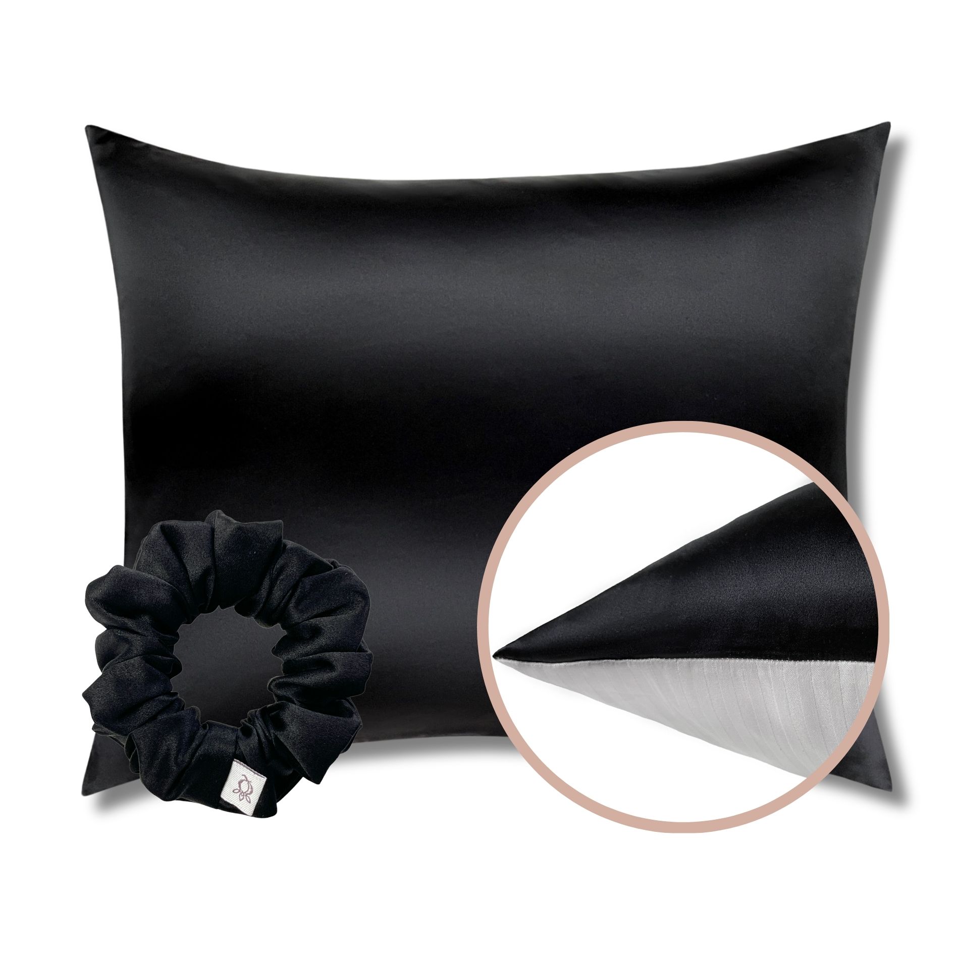 Poszewka Jedwabna 50x70cm z Bawełną + Jedwabna Gumka: Różne Kolory