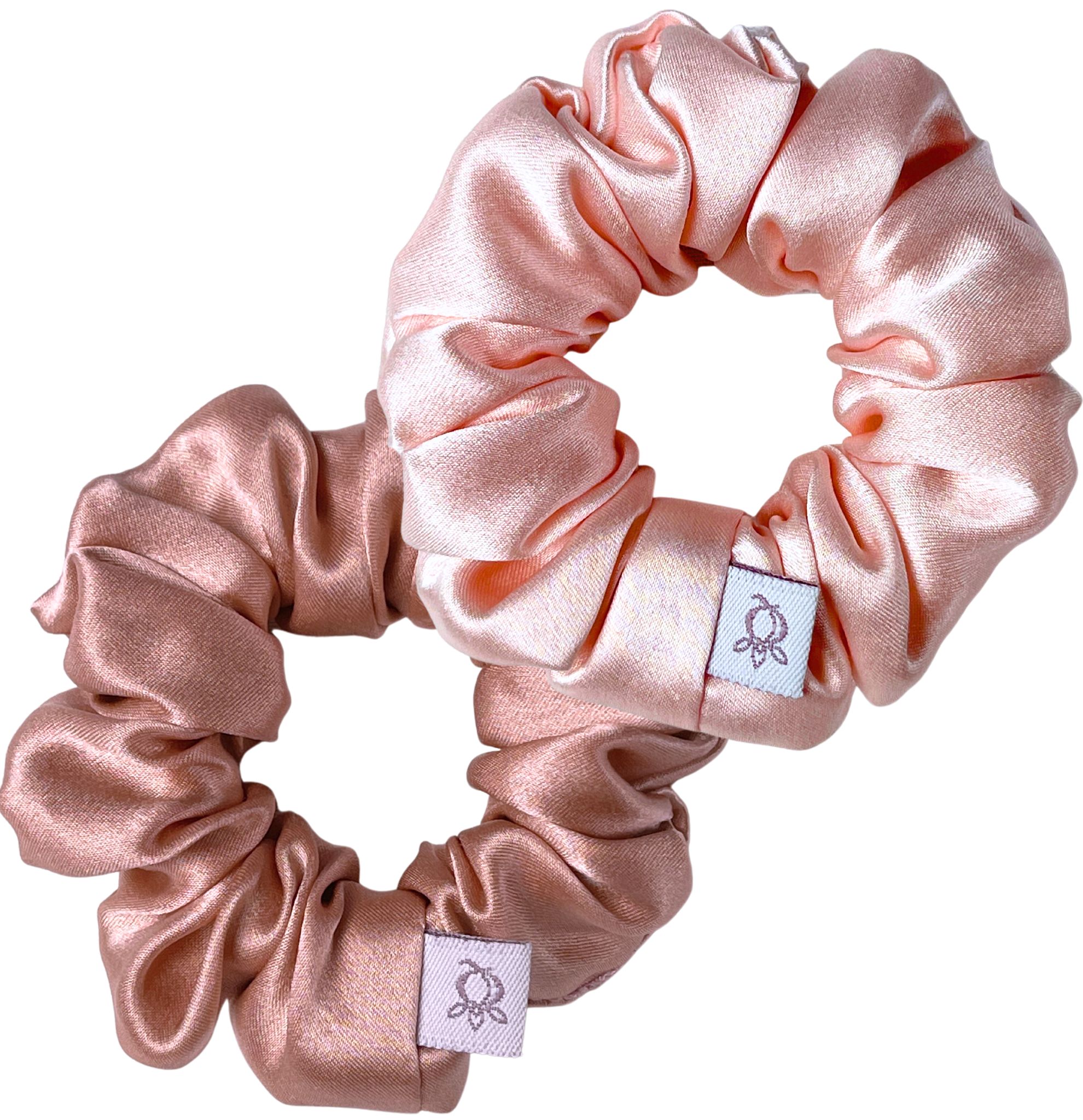 Zestaw 2 jedwabne gumki do włosów - Jasnoróżowa i Różowa