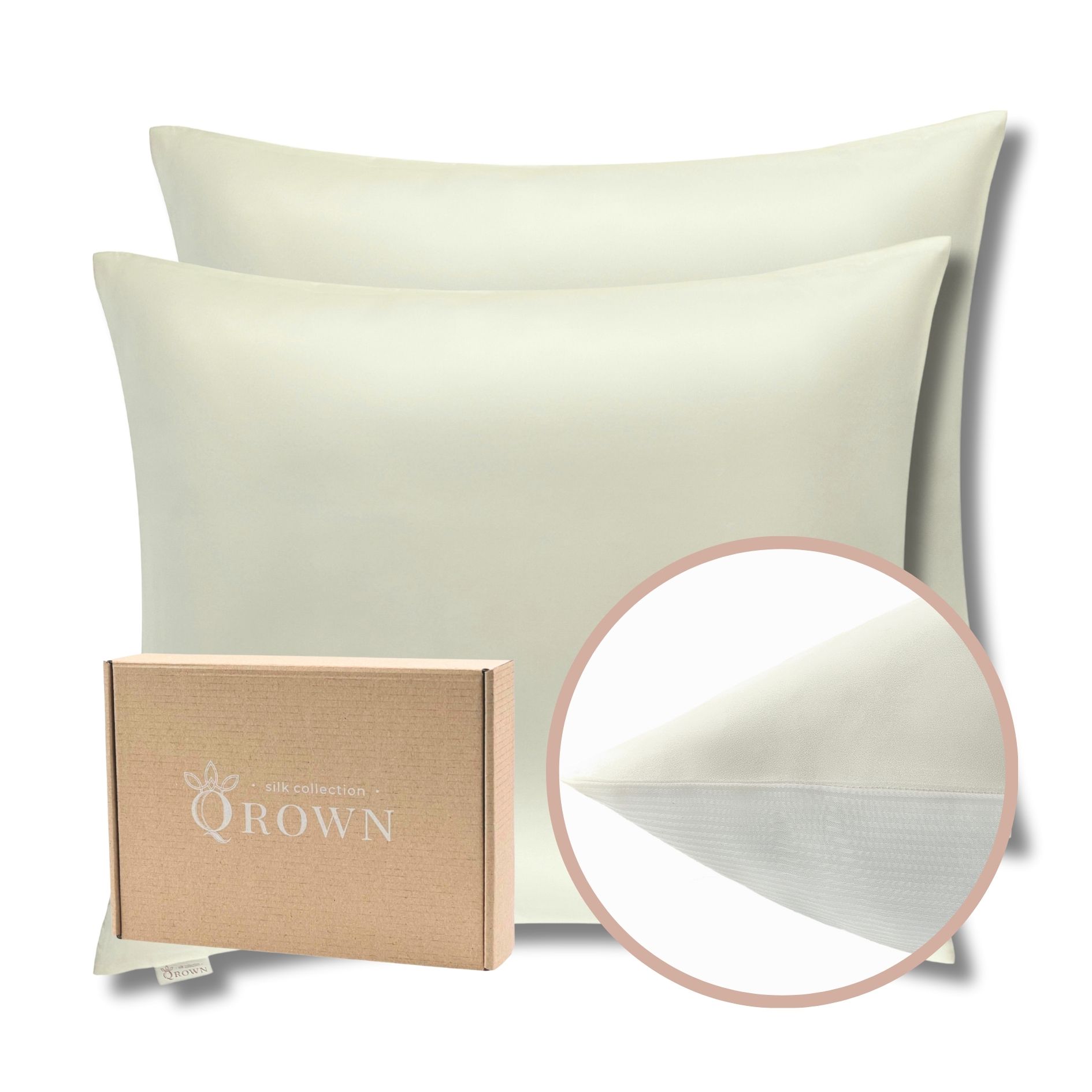 Poszewka Jedwabna 40x60cm Zestaw 2 szt z Bawełną: Różne Kolory