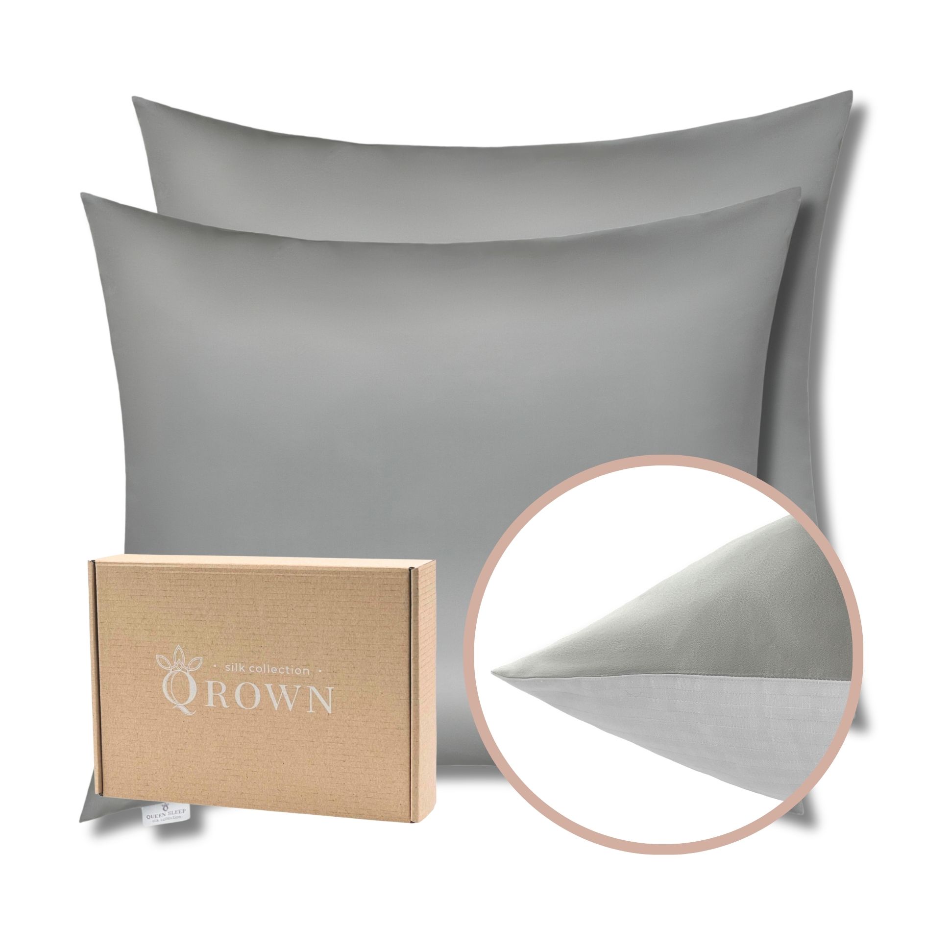 Poszewka Jedwabna 50x60cm Zestaw 2 szt z Bawełną: Różne Kolory