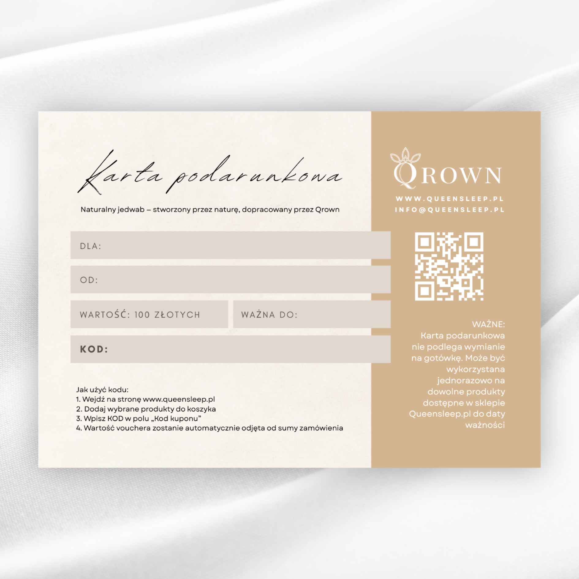 Karta podarunkowa Qrown: 100 zł